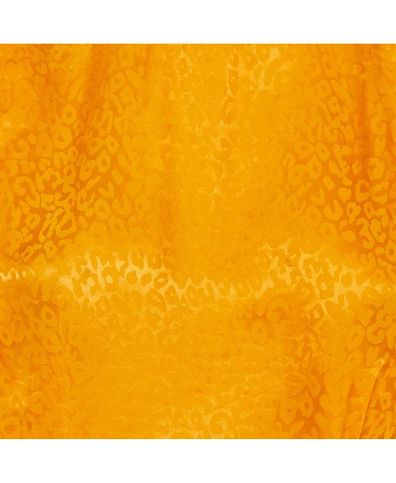 Pre-Owned Ronny Kobo Women's Marigold Satin Jacquard Asymmetrical Midi Dress