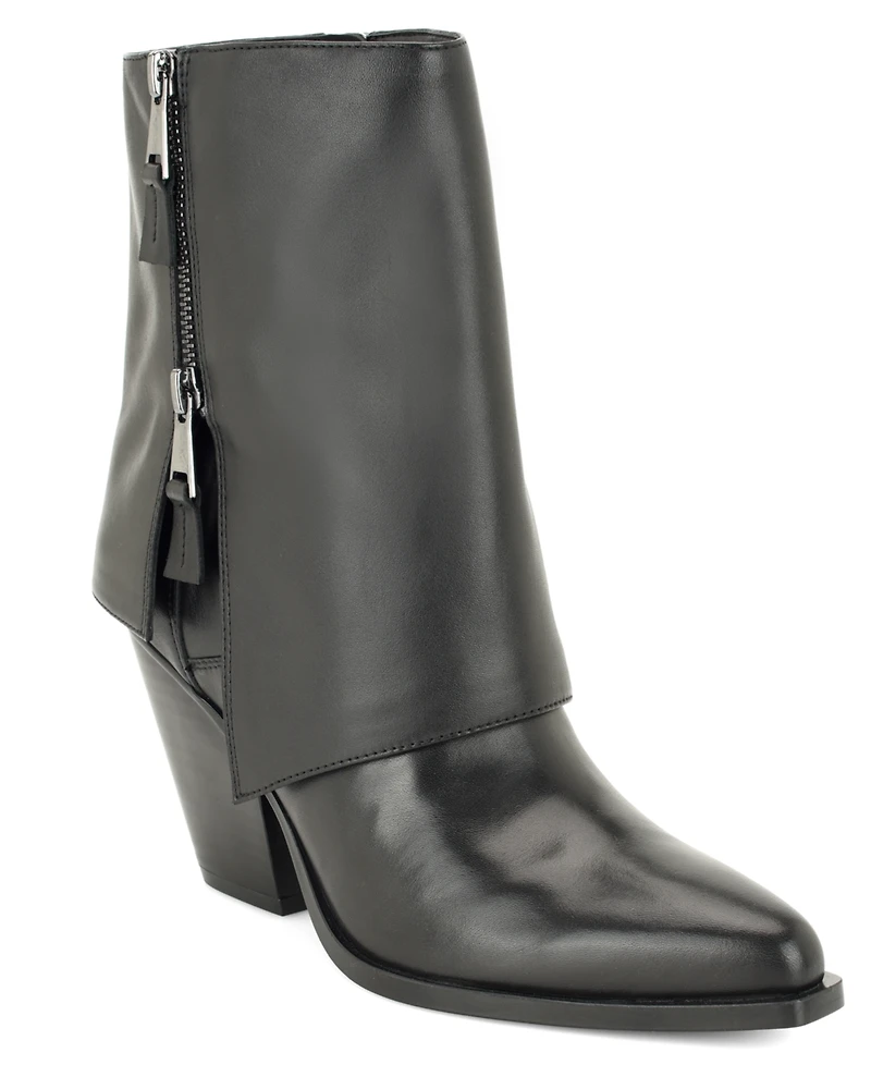 Nine West Women's Umberto Fold Over Snip Toe Booties