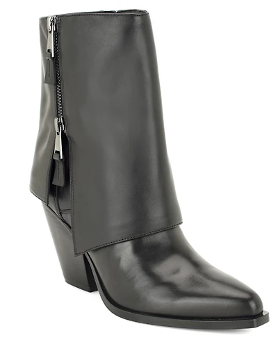 Nine West Women's Umberto Fold Over Snip Toe Booties