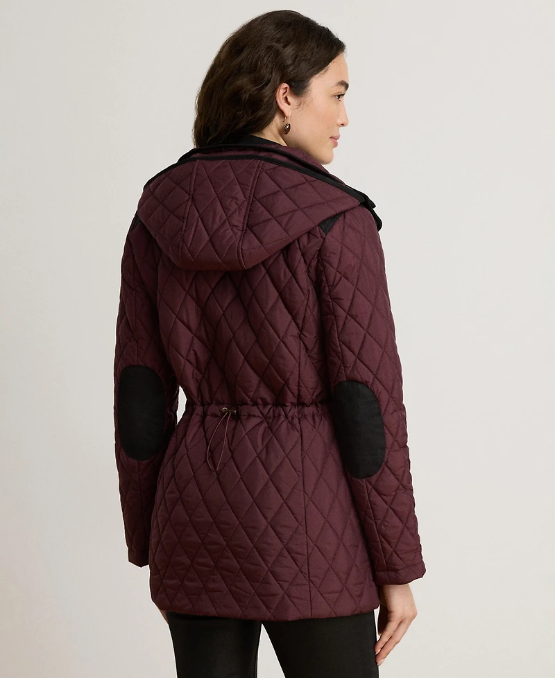 Lauren Ralph Petite Hooded Utility Quilted Coat