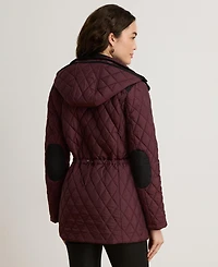 Lauren Ralph Petite Hooded Utility Quilted Coat