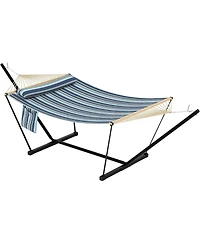 gaomon Outdoor Double Hammock with Heavy Duty Adjustable Steel Stand