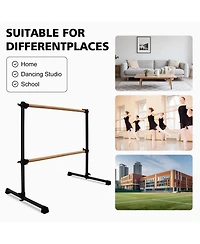 Zeny Solid Wood Ballet Barre With Adjustable Range For Dance Practice