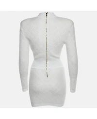 Pre-Owned Balmain Women's Knit Mohair Blend Bodycon Mini Dress
