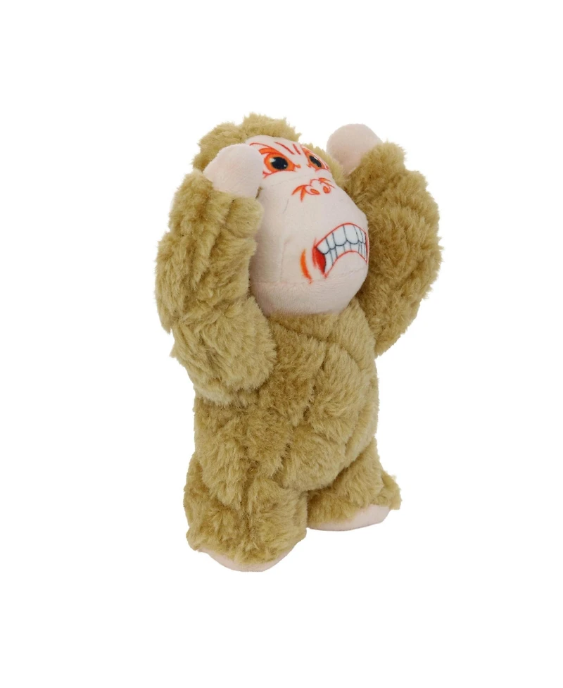 Mighty Jr Angry Animals Monkey, Durable Plush Squeaky Dog Toy