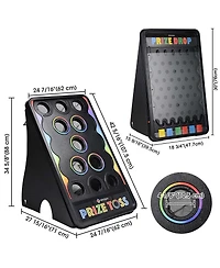 WinSpin Bean Bag Toss Game and Medium Prize Drop w/ Led Light for Carnival School
