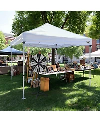 WinSpin Modular Prize Wheel and 10x10ft Pop Up Canopy w/ 12PCS Replacement Panels