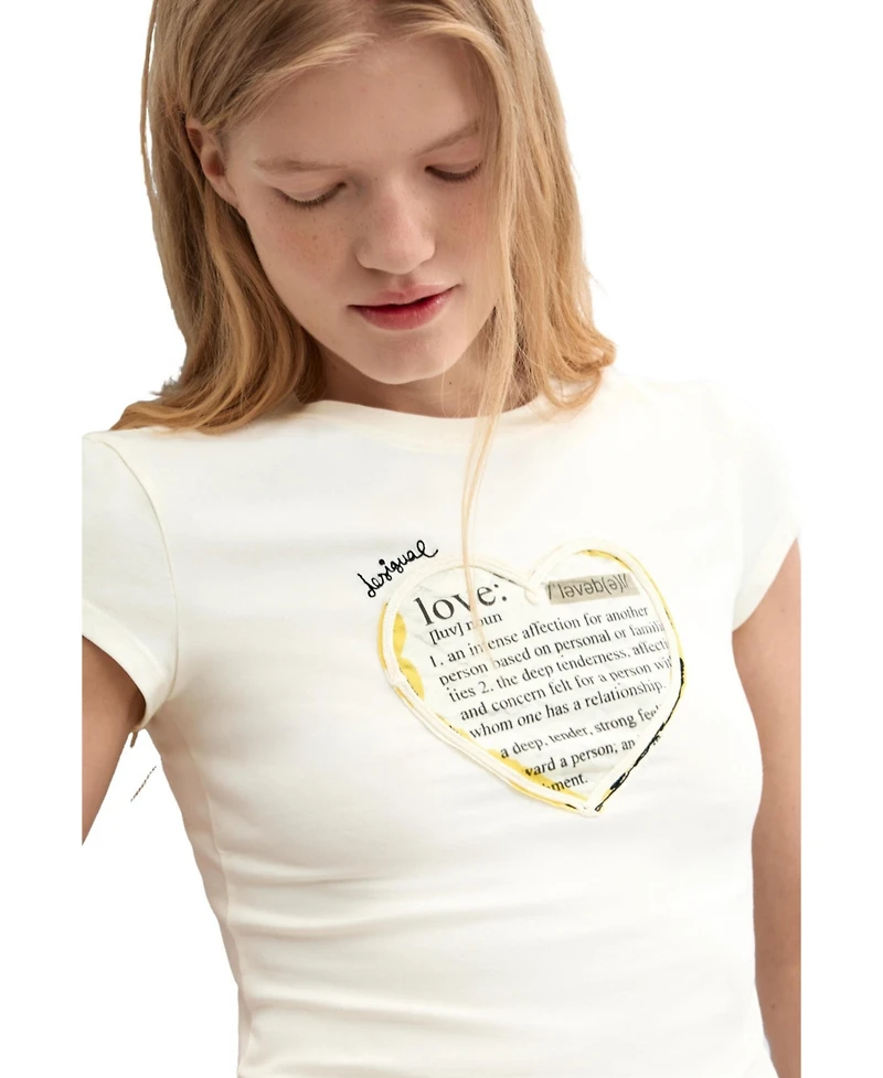 Desigual Women's T-shirt With Message Print