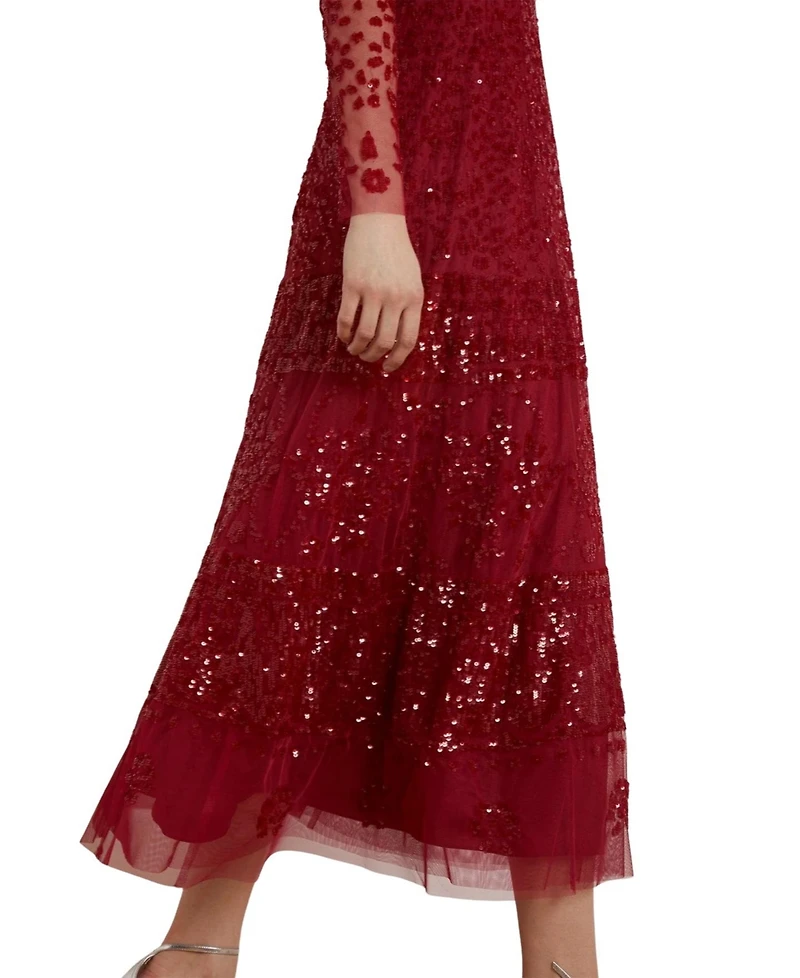 Needle & Thread Women's Aurora Long Sleeve Ballerina Midi Dress