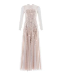 Needle & Thread Women's Sequin Cascade Round Neck Gown