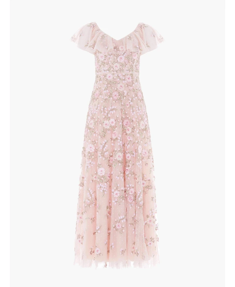 Needle & Thread Women's Eden Rose V-Neck Ankle Gown