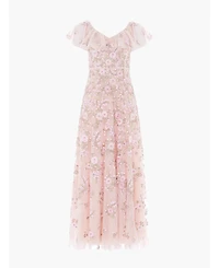 Needle & Thread Women's Eden Rose V-Neck Ankle Gown