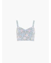 Needle & Thread Women's Eden Rose Sweetheart Crop Top
