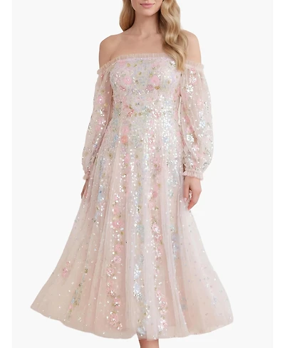 Needle & Thread Women's Confetti Gloss Off-Shoulder Dress