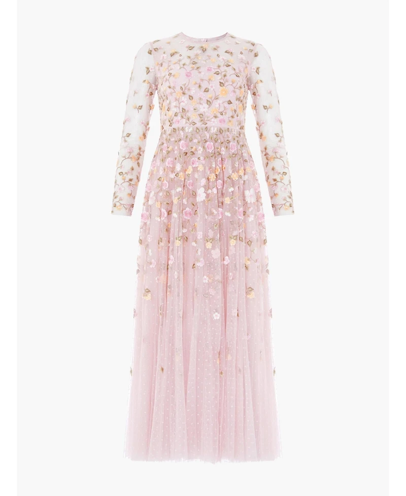 Needle & Thread Women's Trailing Roses Long Sleeve Maxi Gown