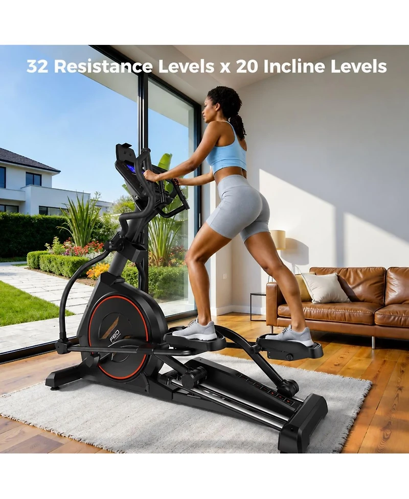 Fed Fitness EM3 Ultra Commercial Grade Front Drive Elliptical Machine 12 Degree Incline 32 Resistance Levels Heavy Duty for Home and Gym