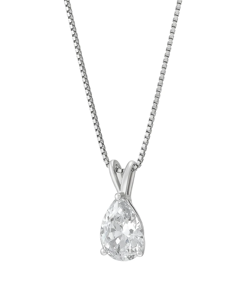 Macy's Igi Certified Lab-Grown Diamond Solitaire Pendant Necklace (1/2 ct. t.w.) in 14k White Gold
