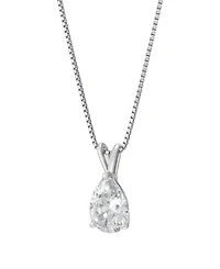 Macy's Igi Certified Lab-Grown Diamond Solitaire Pendant Necklace (1/2 ct. t.w.) in 14k White Gold