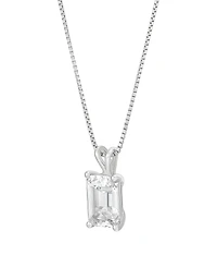 Macy's Igi Certified Lab-Grown Diamond Solitaire Pendant Necklace (1 ct. t.w.) in 14k White Gold