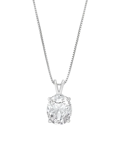 Macy's Igi Certified Lab-Grown Diamond Solitaire Pendant Necklace (2 ct. t.w.) in 14k White Gold