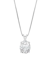 Macy's Igi Certified Lab-Grown Diamond Solitaire Pendant Necklace (2 ct. t.w.) in 14k White Gold