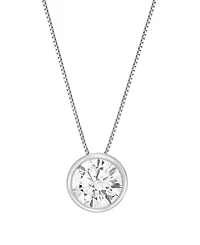 Macy's Igi Certified Lab-Grown Diamond Solitaire Pendant Necklace (2 ct. t.w.) in 14k White Gold