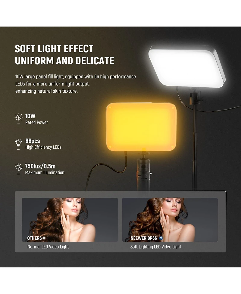 Neewer BP66 2-Light Usb-Powered Led Video Light Kit