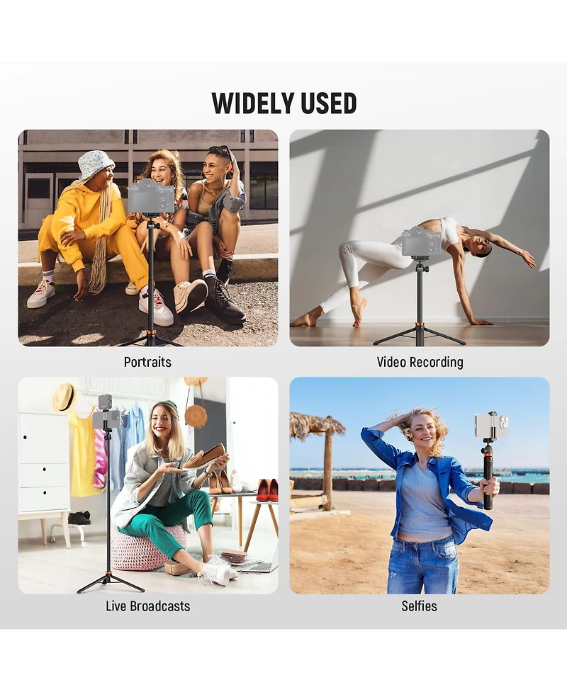 Neewer TS04 Remote Control Selfie Stick Tripod Compatible with Select iPhone Models