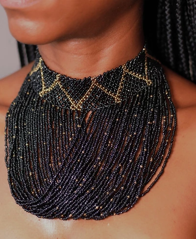 Shani African Beaded Choker Necklace for Women – Adjustable Handcrafted Maasai Jewelry