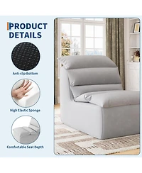 homfan Bean Bag Chair, Lazy Floor Couch with High-Resilience Foam, Beanbag Chairs for Adults, Fireside Sofa for Reading Gaming Living Room