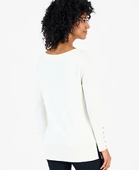 Jm Collection Women's Boat Neck Long-Sleeve Sweater, Macy's Exclusive