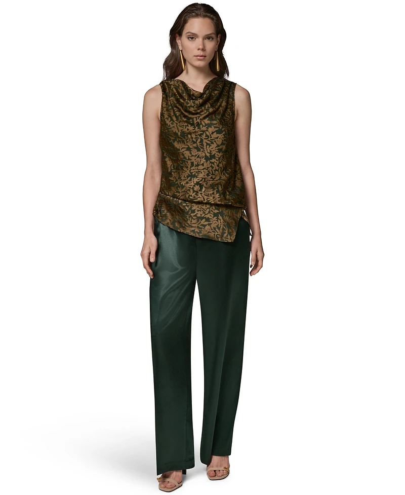Donna Karan New York Women's Floral Vine Sleeveless Top