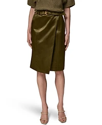 Donna Karan New York Women's Glazed Cotton Belted Skirt