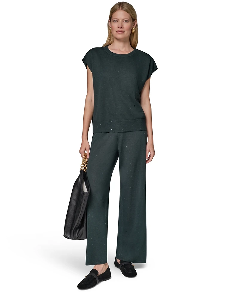 Donna Karan New York Women's Crewneck Cap-Sleeve Sweater