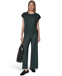 Donna Karan New York Women's Crewneck Cap-Sleeve Sweater