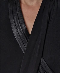 Donna Karan New York Women's Jersey V-Neck Blouse