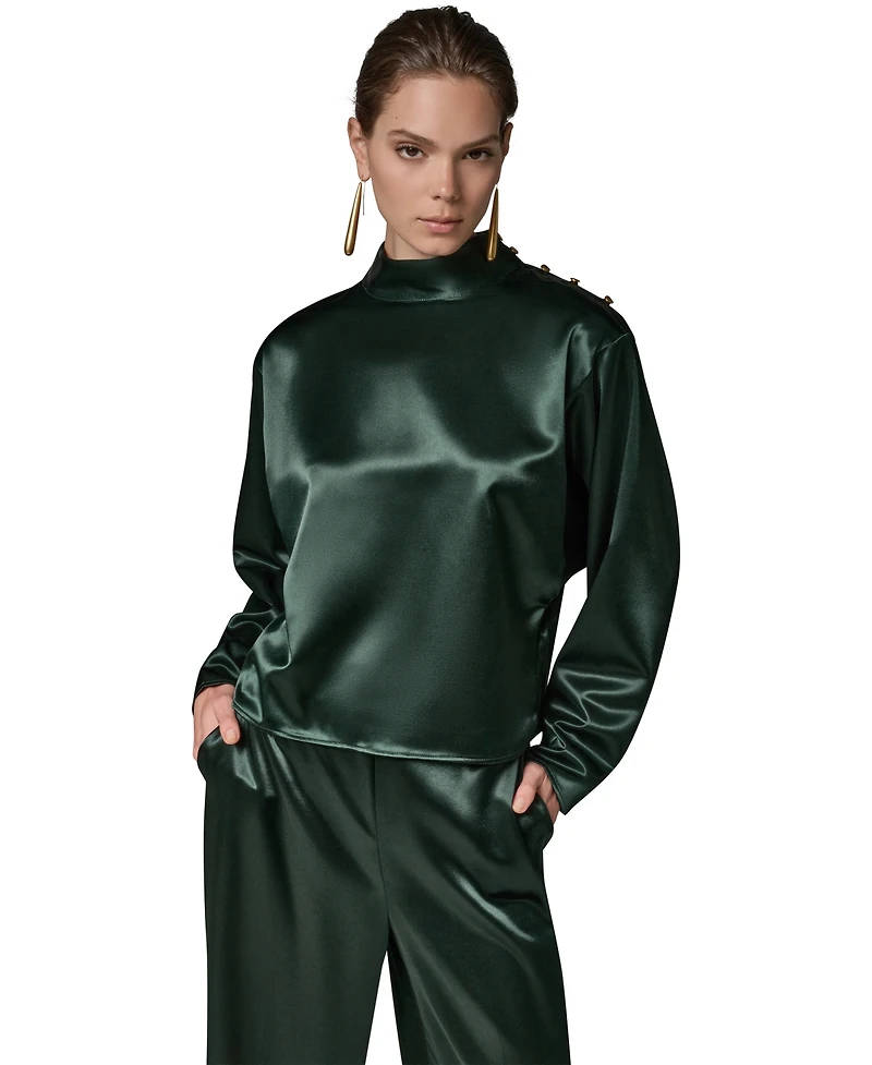 Donna Karan New York Women's High Mock Neck Top