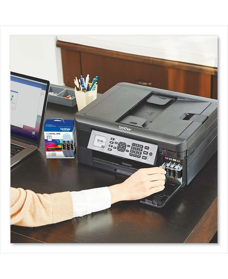 Brother LC401XL3PKS High-Yield 500-Page-Yield 3-Piece Ink Cartridges Compatible with Brother Mfc-J1010DW, Mfc-J1012DW, and Mfc-J1170DW