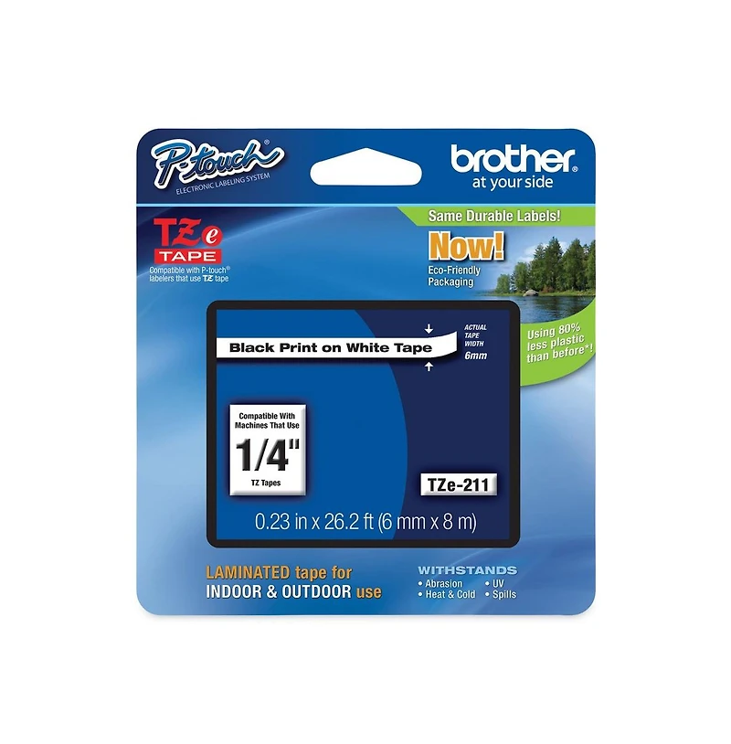 Brother P-Touch Standard Adhesive Laminated Labeling Tape