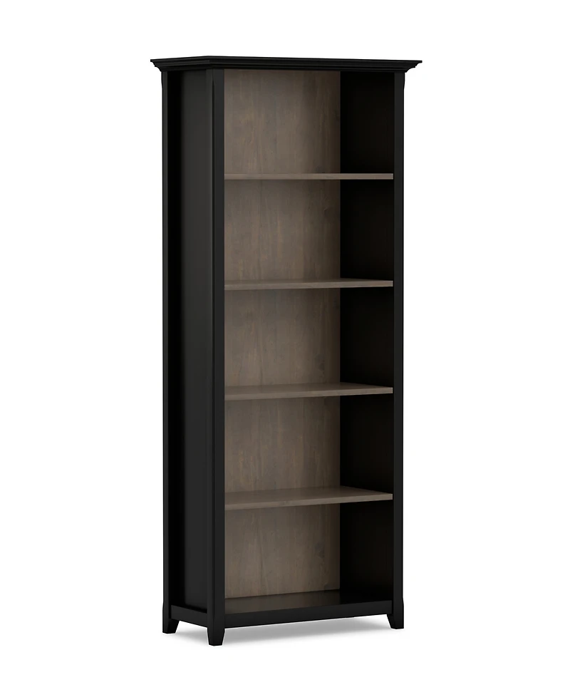 Simpli Home Amherst 70" Wood 5 Shelf Bookcase