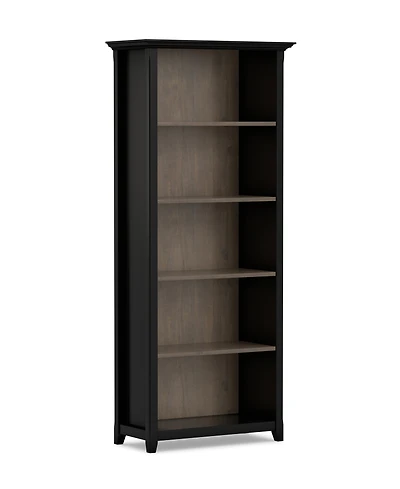Simpli Home Amherst 70" Wood 5 Shelf Bookcase