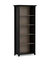 Simpli Home Amherst 70" Wood 5 Shelf Bookcase