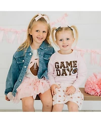 Sweet Wink Little Girls Game Day Patch Sweatshirt