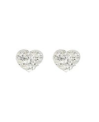 Macy's 8mm Crystal Pave Heart Stud Earrings