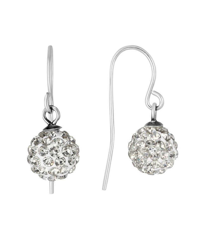 Macy's 8mm Crystal Ball Drop Earrings