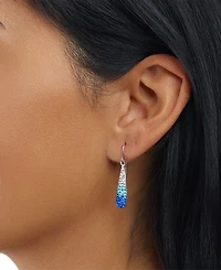 Macy's Crystal Pave Gradation Teardrop Drop Earrings