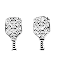 Macy's Cubic Zirconia Pickleball Paddle Stud Earrings
