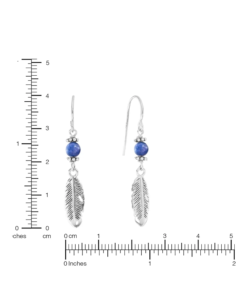 Macy's Stone Beaded Leaf Drop Earrings