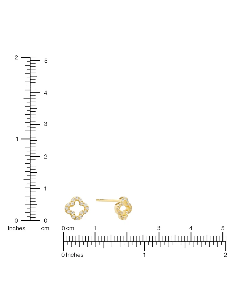 Macy's Cubic Zirconia Open Clover Stud Earrings