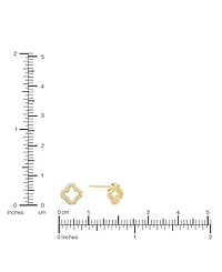 Macy's Cubic Zirconia Open Clover Stud Earrings